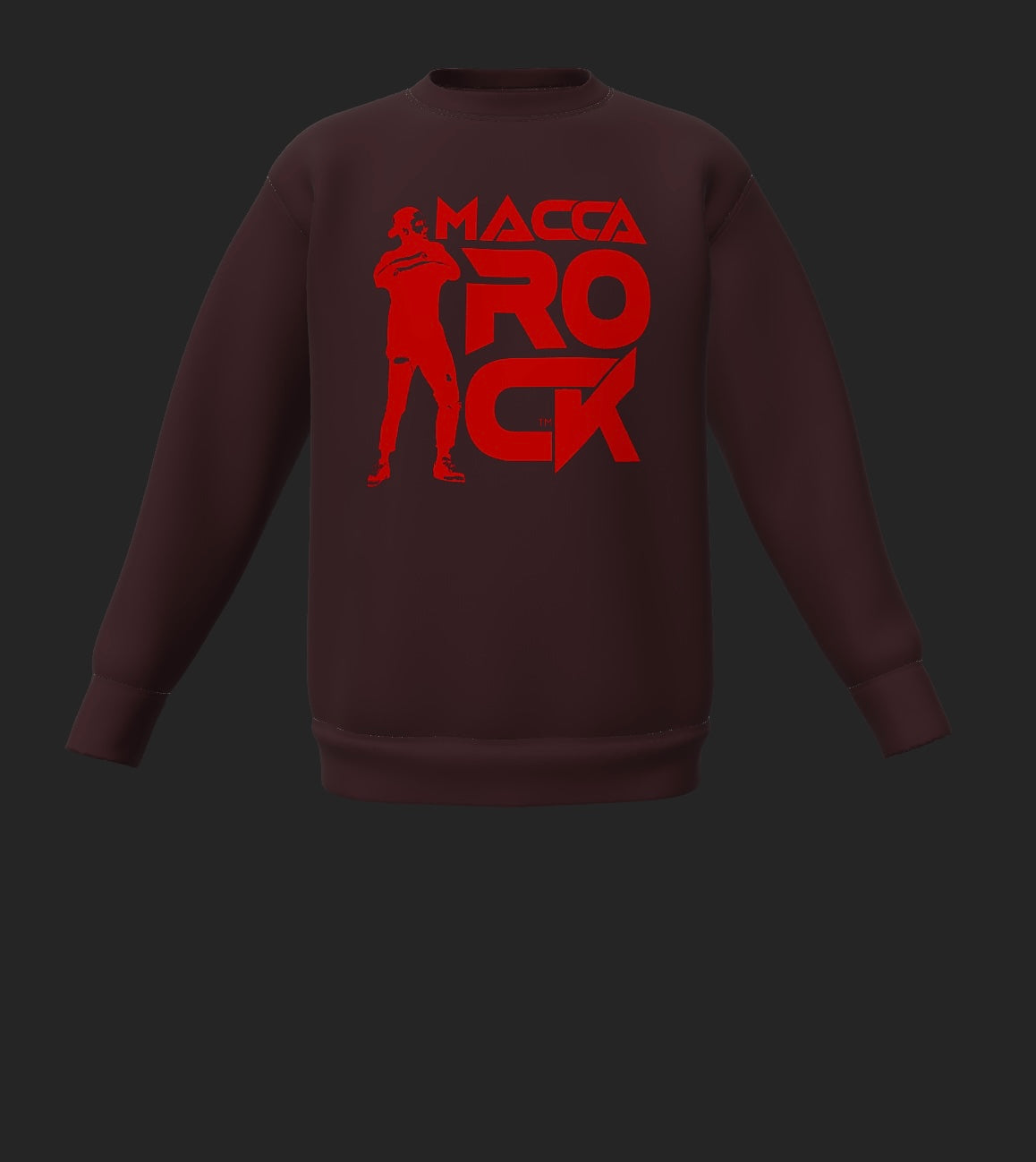 MaccaRock Unisex Sweater Burgundy